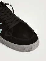 Low Vulcanized Canvas And Suede Sneakers
