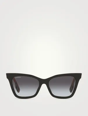 Square Sunglasses With Vintage Check