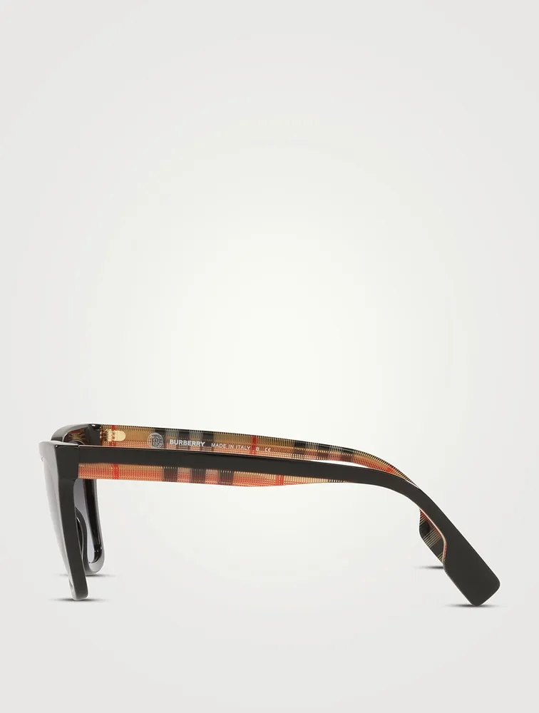 Square Sunglasses With Vintage Check