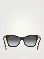 Square Sunglasses With Vintage Check