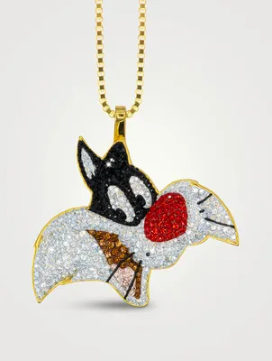 The Pussycat Necklace With Crystals - Limited Edition