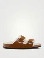Arizona Suede Leather Shearling Sandals