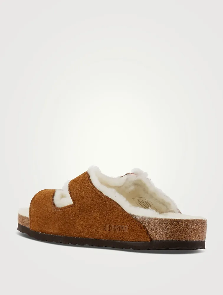 Arizona Suede Leather Shearling Sandals