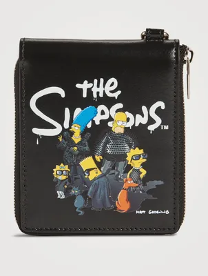 Simpsons Leather Small Wallet With Strap