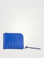 Banner Leather Zip-Around Card Holder