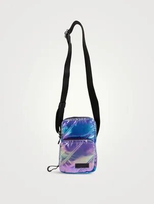 Mini Iridescent Recycled Tech Crossbody Bag