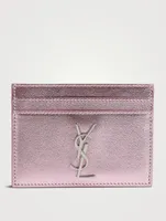 YSL Monogram Metallic Leather Card Holder