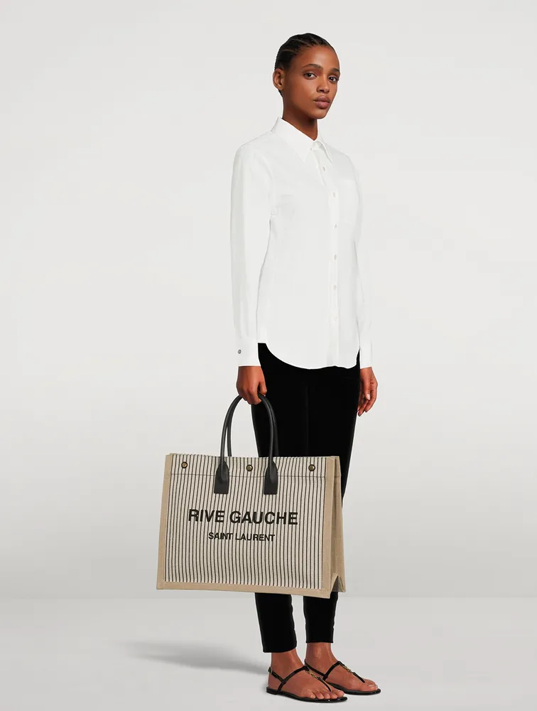 Saint Laurent Rive Gauche Canvas Tote