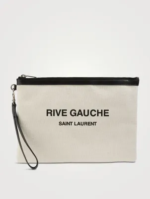 Rive Gauche Canvas Zippered Pouch