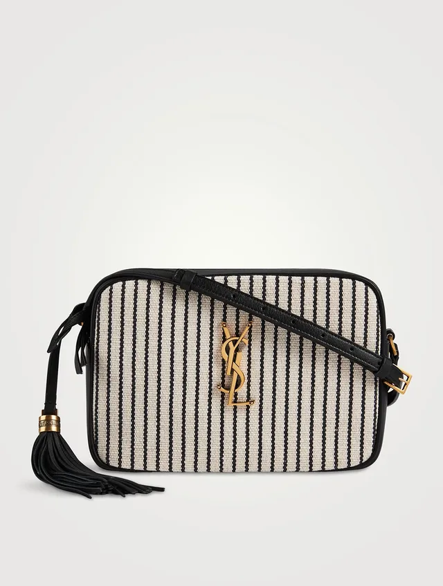 SAINT LAURENT Mini Lou YSL Monogram Leather Camera Bag In Polka