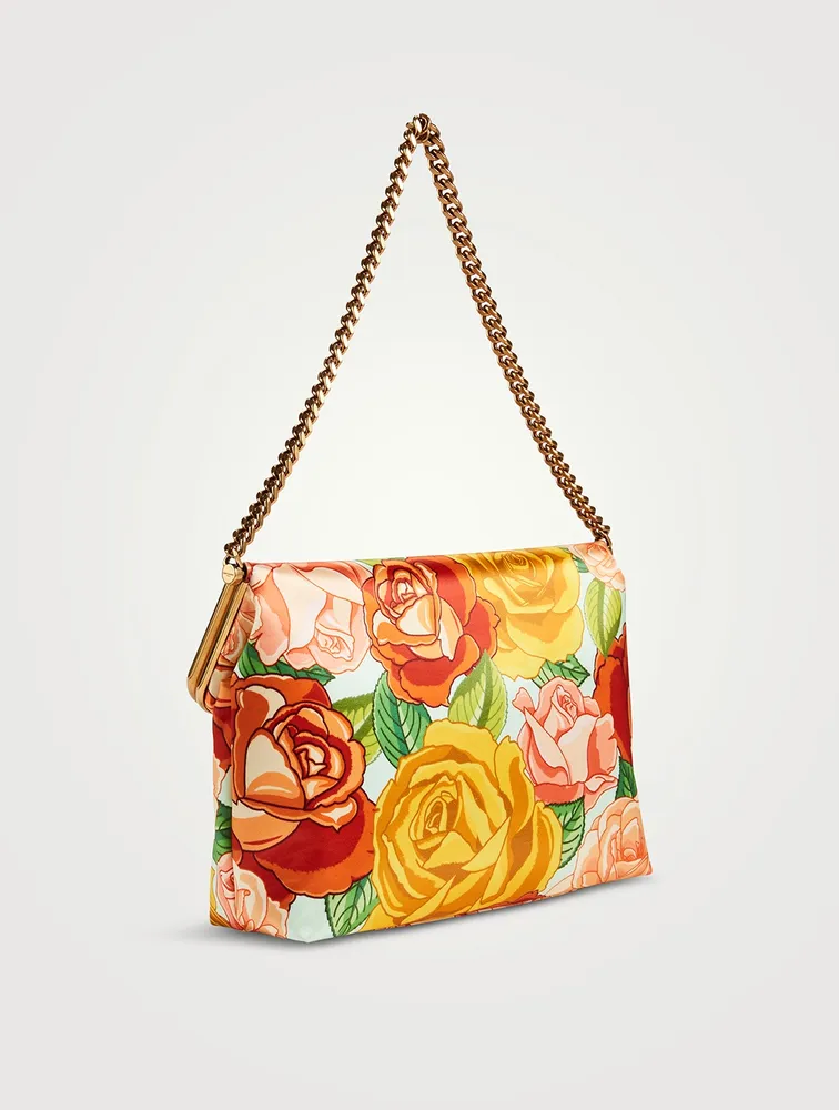 Medium Fanny Shoulder Bag In Floral Print