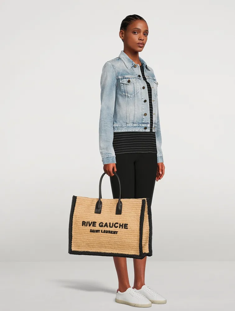 Rive gauche raffia tote bag - Saint Laurent - Women