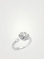 Labyrinth 18K White Gold Ring With Diamonds