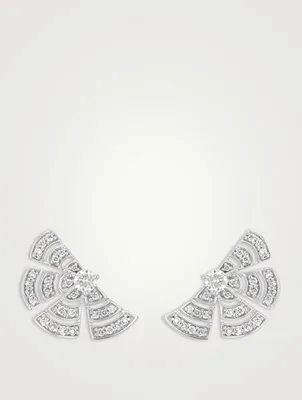 Labyrinth 18K White Gold Earrings With Diamonds