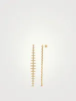 Tribal 18K Gold Earrings With Diamonds