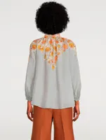 Andie Puff-Sleeve Blouse Floral Print