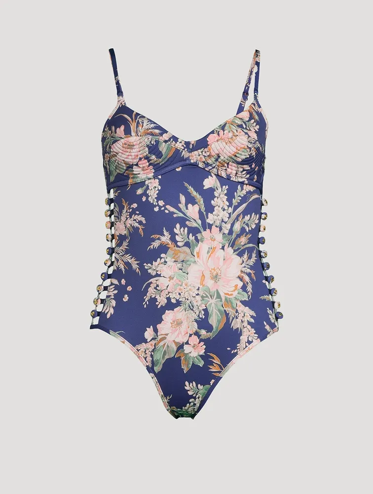 Moonshine One-Piece Swimsuit Floral Print