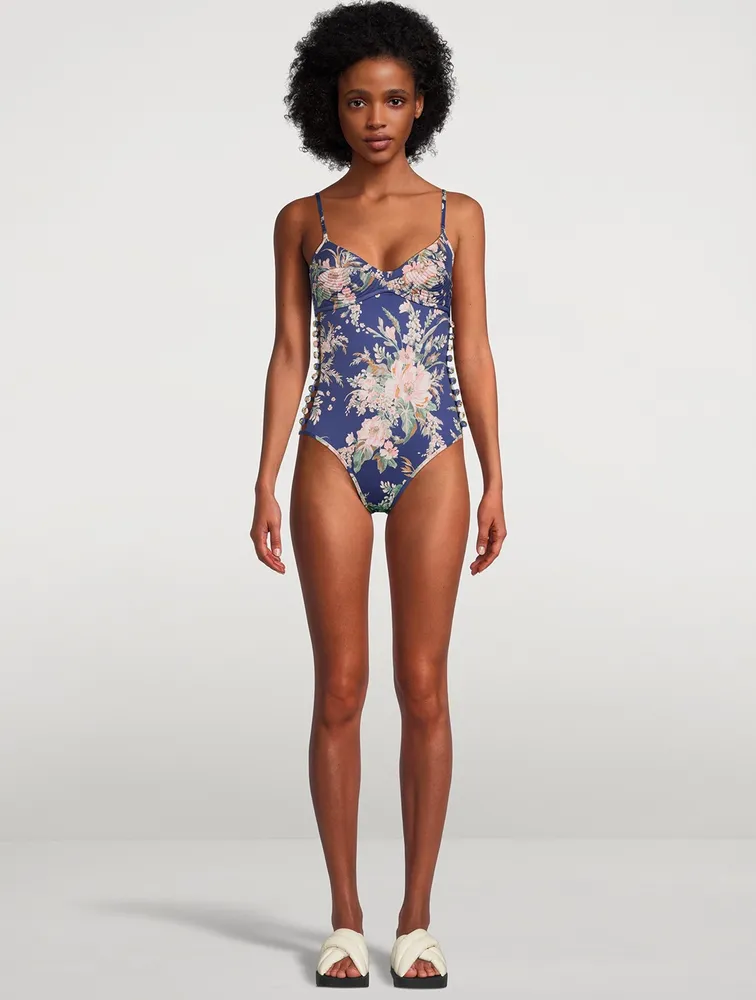 Moonshine One-Piece Swimsuit Floral Print