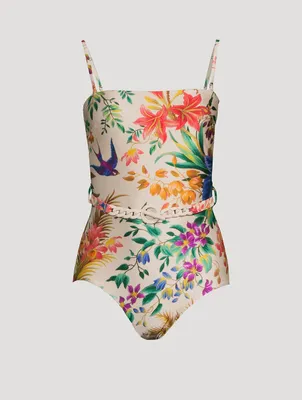 Tropicana Convertible One-Piece Swimsuit Floral Print
