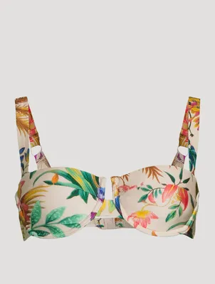 Tropicana Balconette Bikini Top Floral Print