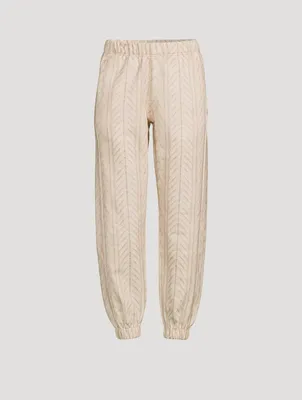 Miramar Trompe L'oeil Cable-Knit Joggers