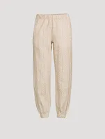 Miramar Trompe L'oeil Cable-Knit Joggers