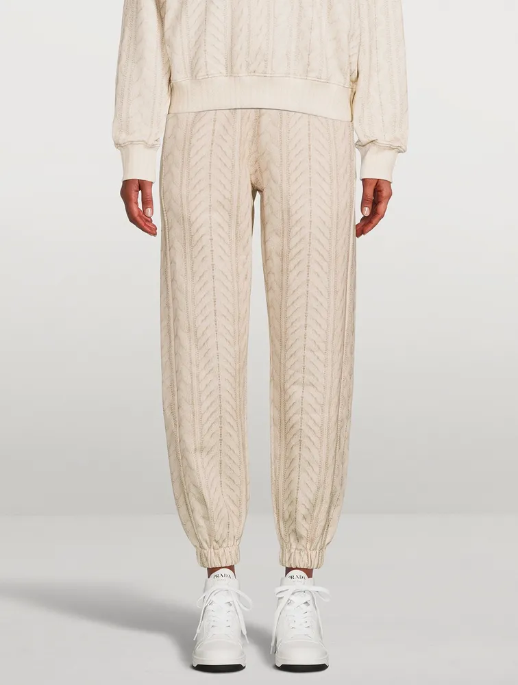 Miramar Trompe L'oeil Cable-Knit Joggers