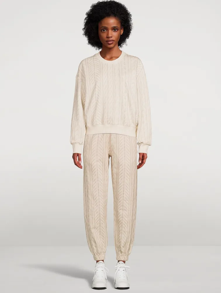 RAG & BONE Miramar Trompe L'oeil Cable-Knit Joggers