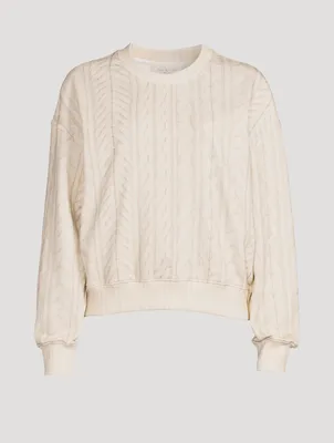 Miramar Trompe L'oeil Cable-Knit Sweater