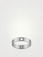 Icon 18K White Gold Ring With Stars