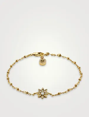 Gucci Flora 18K Gold Bracelet With Diamonds