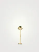 Interlocking G 18K Gold Ring With Tourmaline