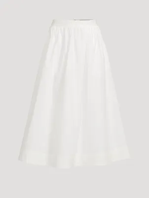 Cotton Midi Skirt