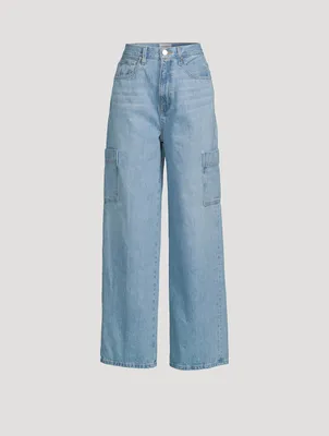 High-Rise Baggy Cargo Jeans