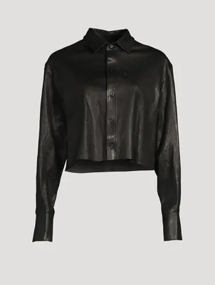 The Cut-Off Oversized Leather Shirt