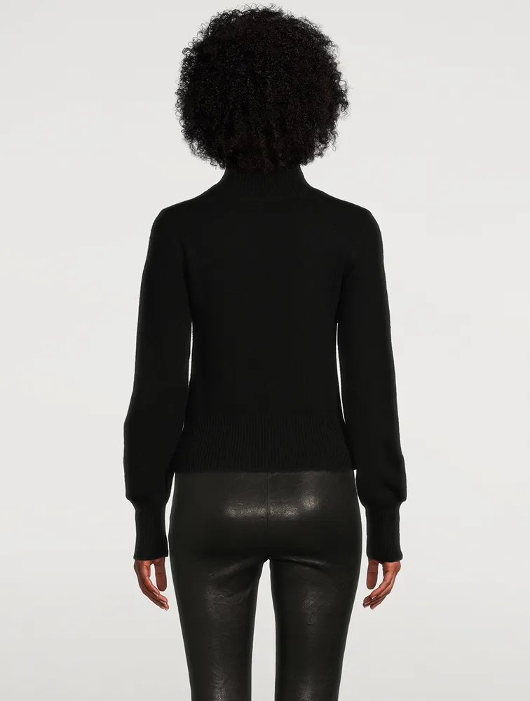 Cut-Out Cashmere Turtleneck Sweater