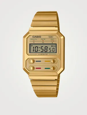 Casio Vintage Resin And Stainless Steel Watch