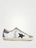 Super-Star Leather Sneakers With Glitter