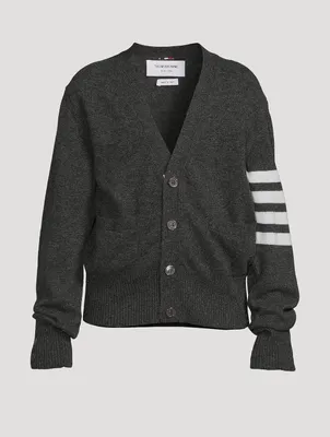 Cashmere Four-Bar Cardigan