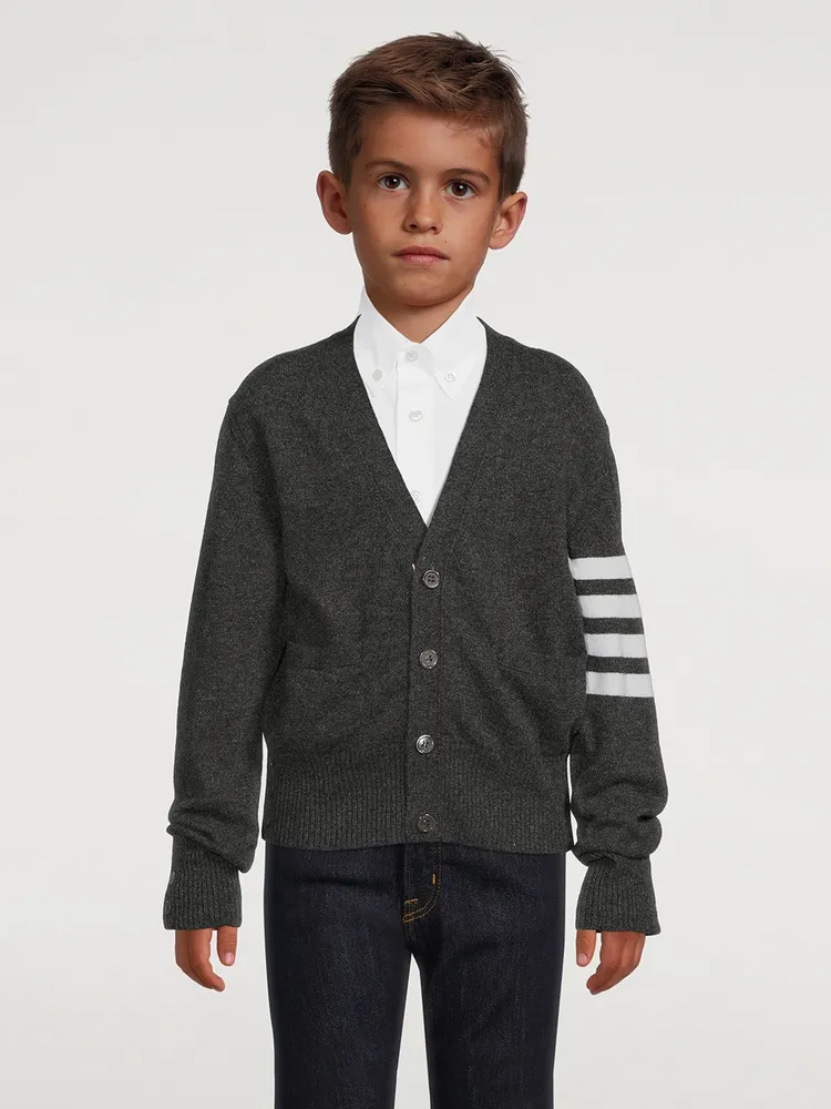 Cashmere Four-Bar Cardigan