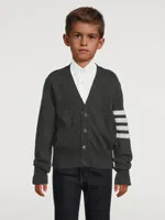 Cashmere Four-Bar Cardigan
