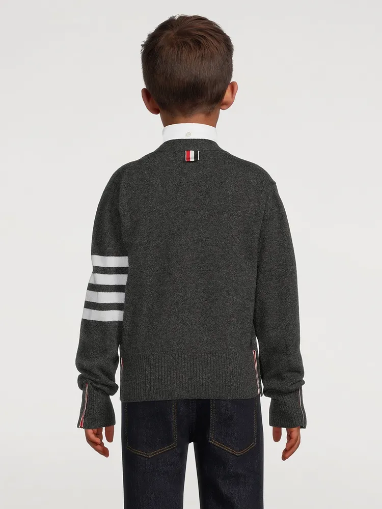 Cashmere Four-Bar Cardigan