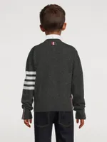 Cashmere Four-Bar Cardigan