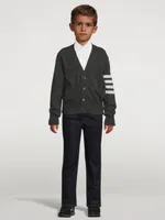 Cashmere Four-Bar Cardigan