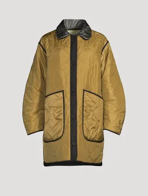 Reversible Colourblock Quilted Coat