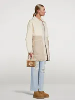 Reversible Shearling Combo Quilted Coat