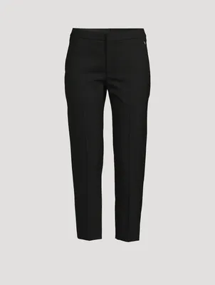 Stretch-Wool Cropped Trousers