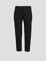 Stretch-Wool Cropped Trousers