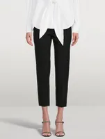 Stretch-Wool Cropped Trousers