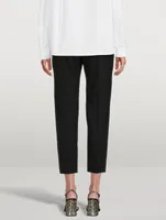 Stretch-Wool Cropped Trousers
